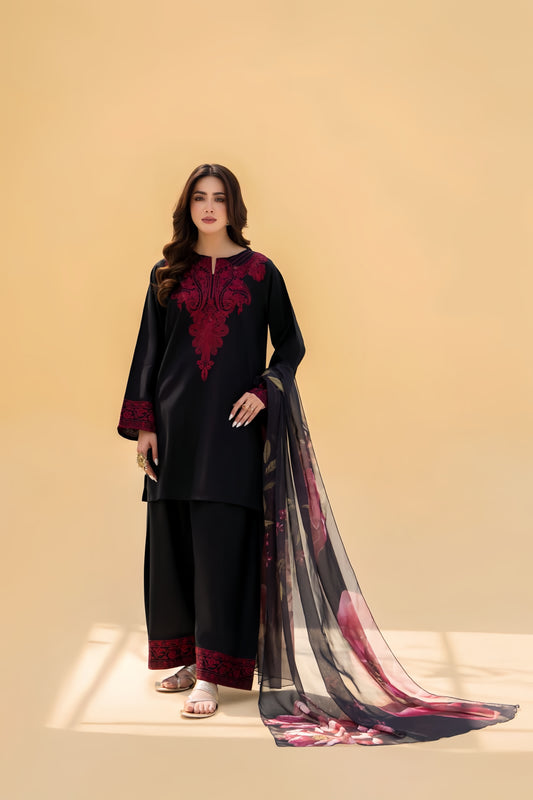 Sapphire Premium Dhanak Two-Piece Embroidered Suit