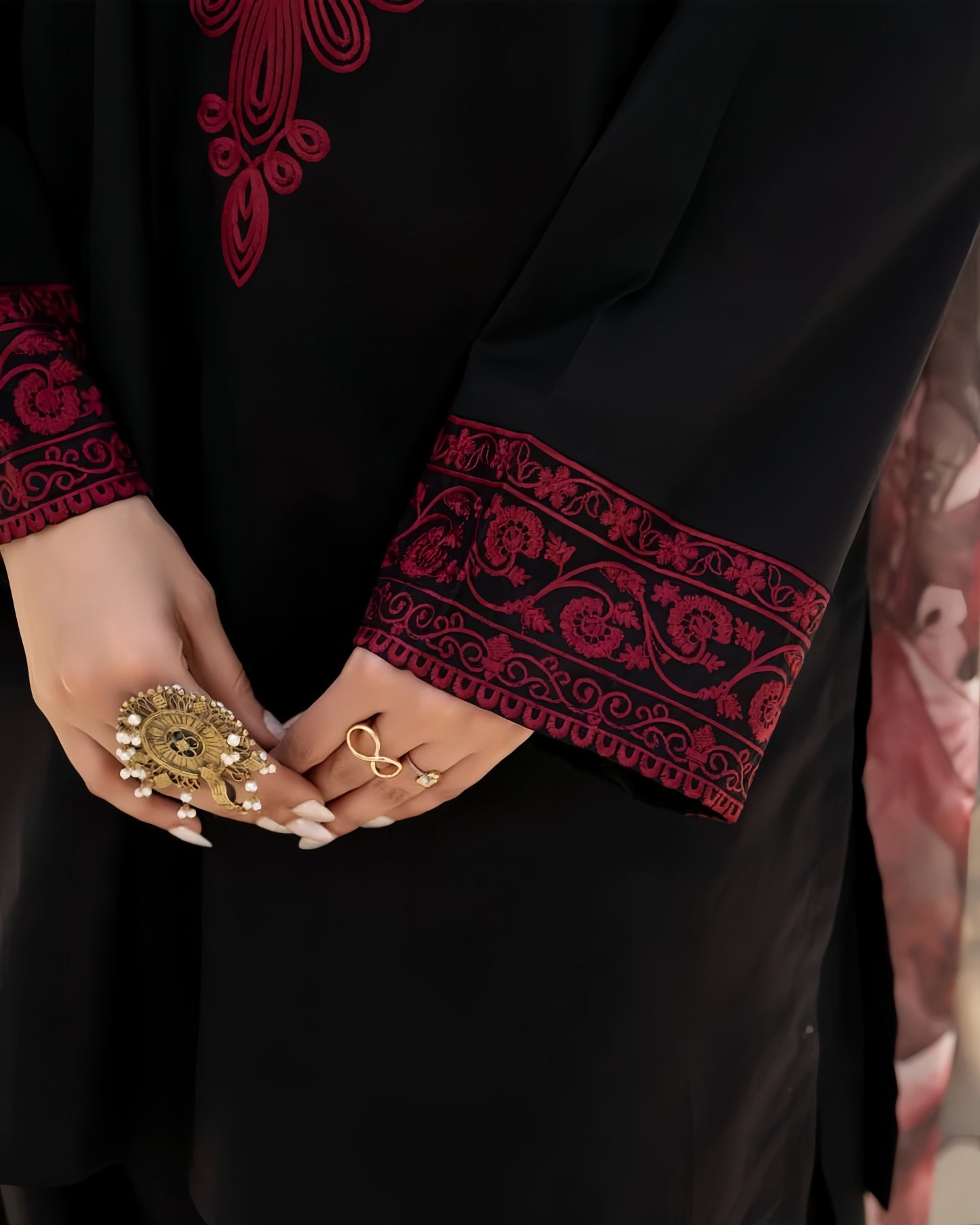 Sapphire Premium Dhanak Two-Piece Embroidered Suit