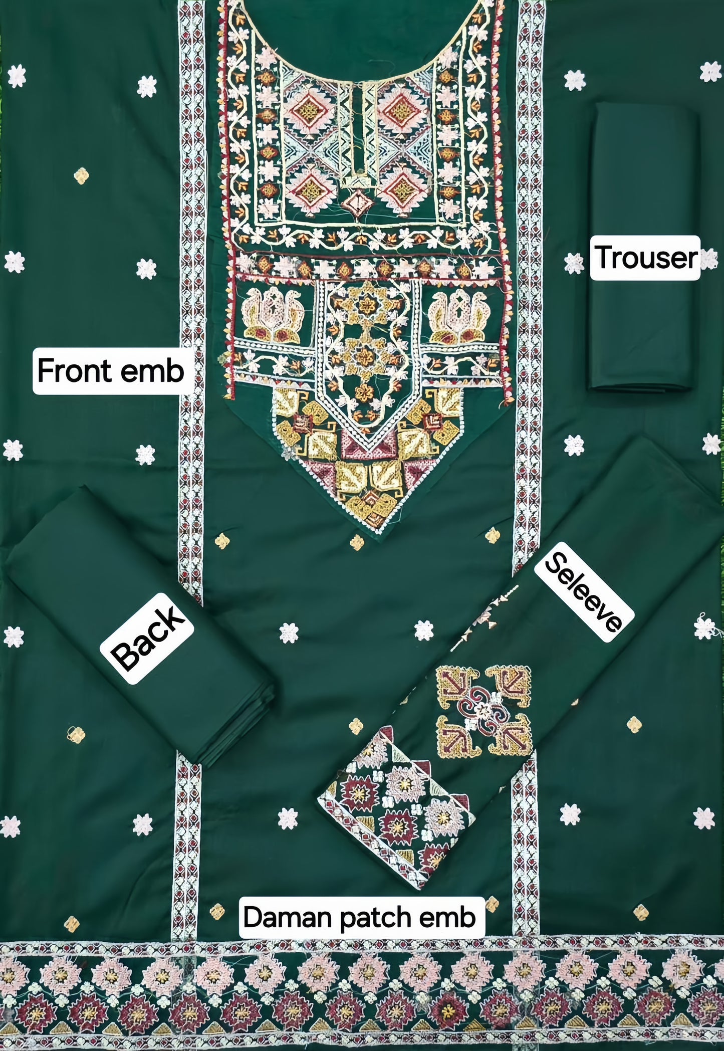 Dhanak Embroidered 2PC Suit | Full Embroidered Shirt