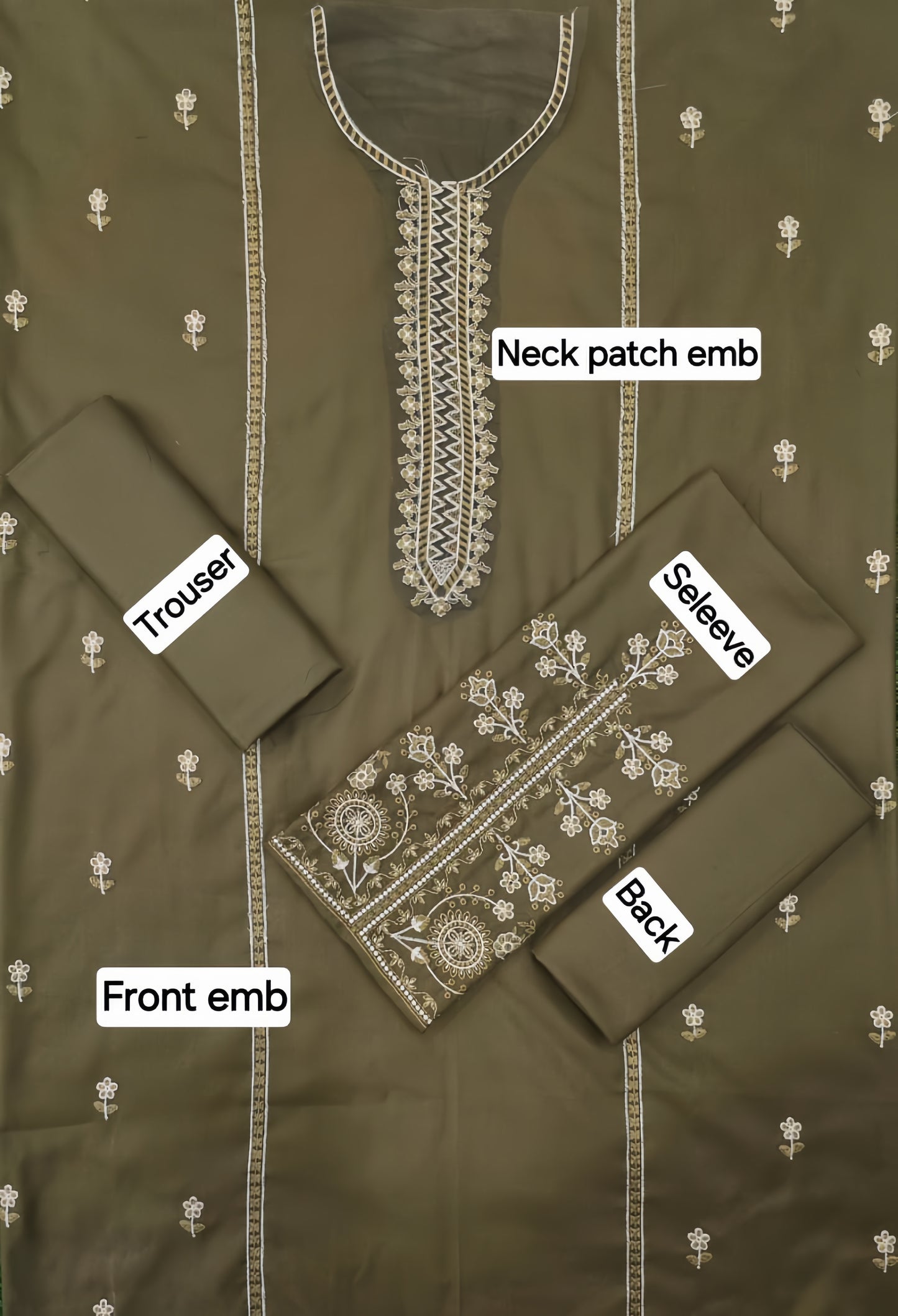 MIX Winter Collection | DHANAK EMB 2PC Full Embroidered Shirt & Trouser