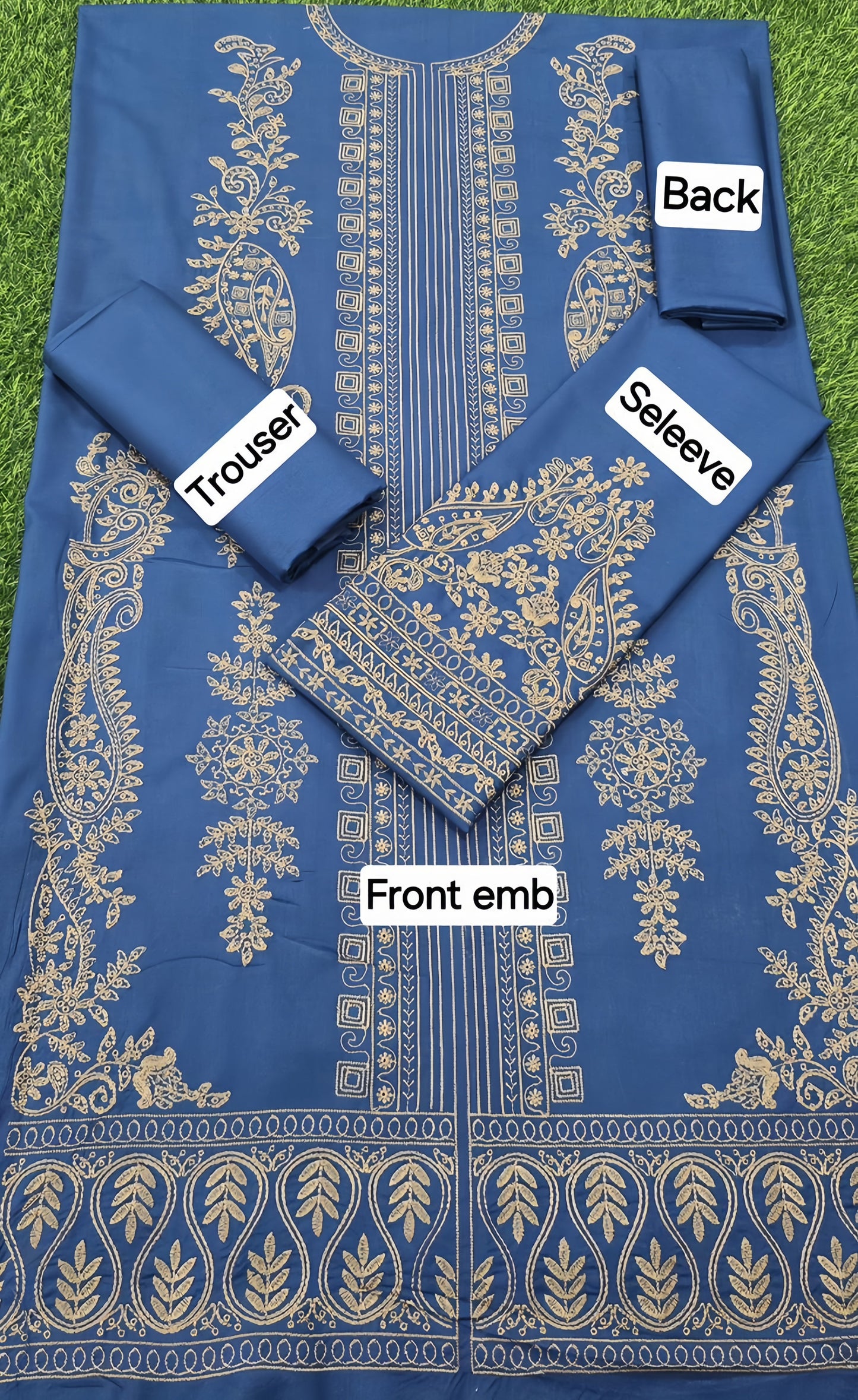 MIX Winter Collection | DHANAK EMB 2PC Full Embroidered Shirt & Trouser