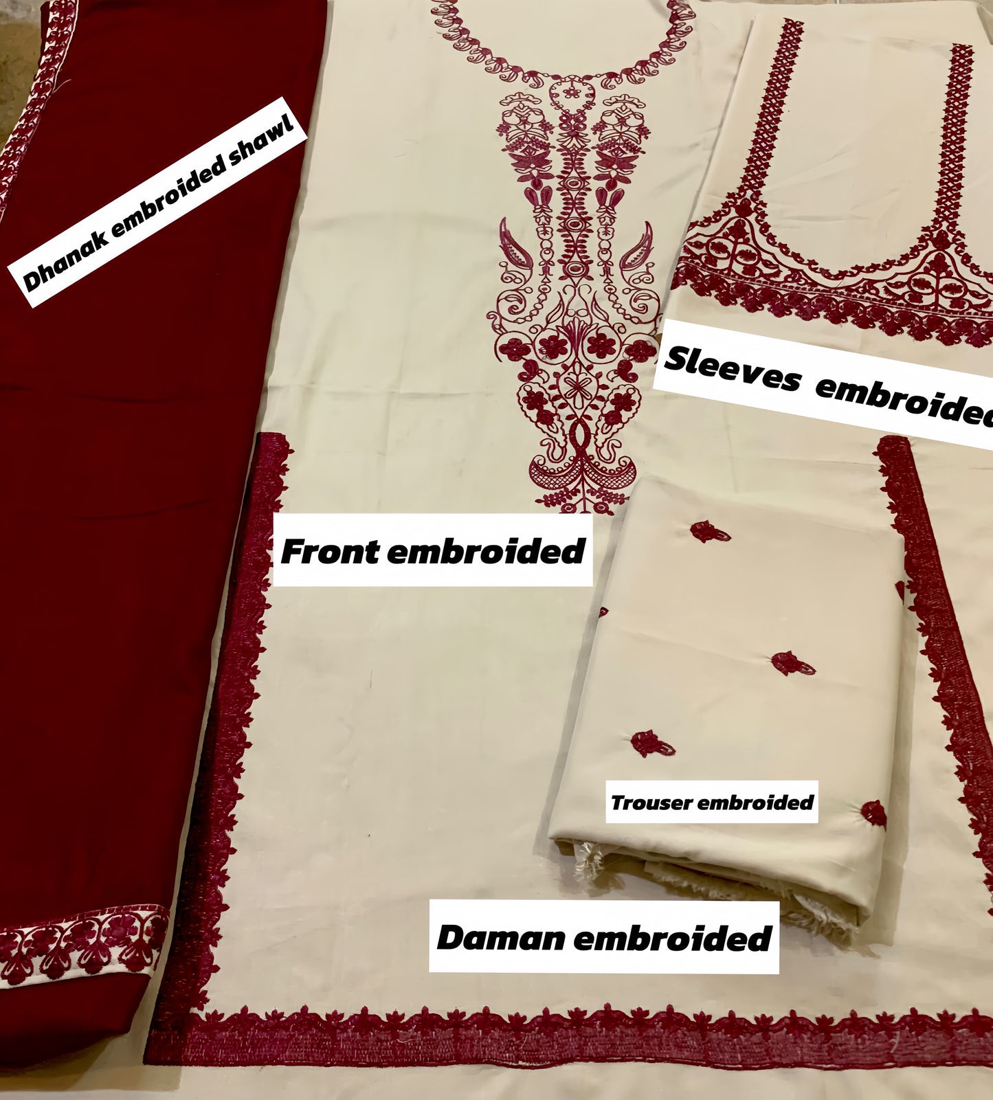 Baroque Most Demanding Edition - 3PCS Unstitched Dhank Suit