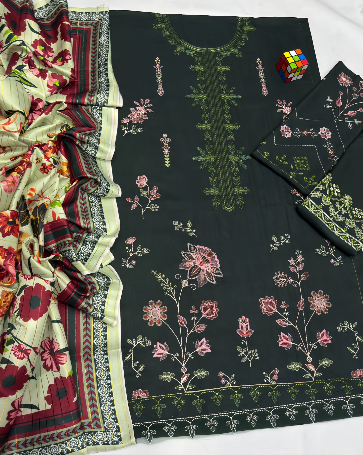 Elegant Coco 796 – Premium Embroidered 3PC Winter Set with Twill Shawl