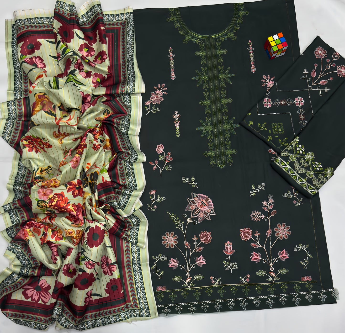 Elegant Coco 796 – Premium Embroidered 3PC Winter Set with Twill Shawl