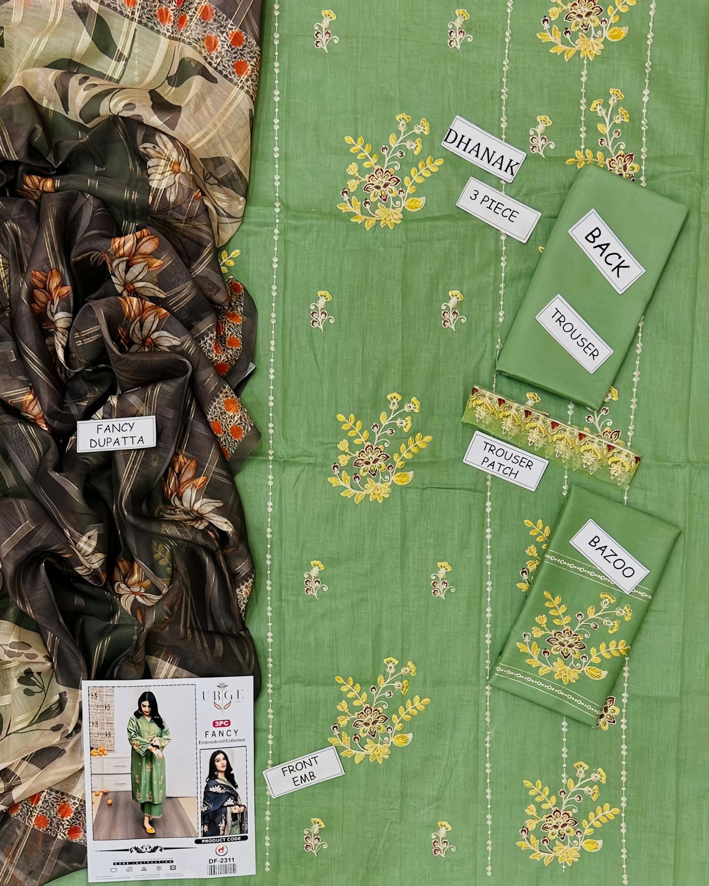 URGE MOST DEMANDING EDITION 03PCS UNSTITCHED SUIT