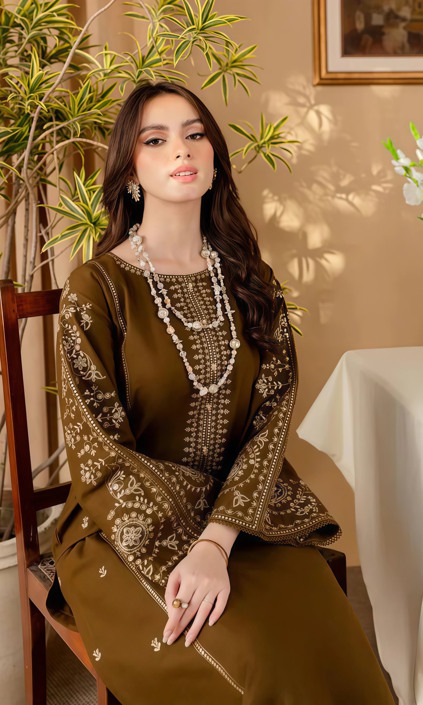 Fully Embroidered DHANAK 2Pc
