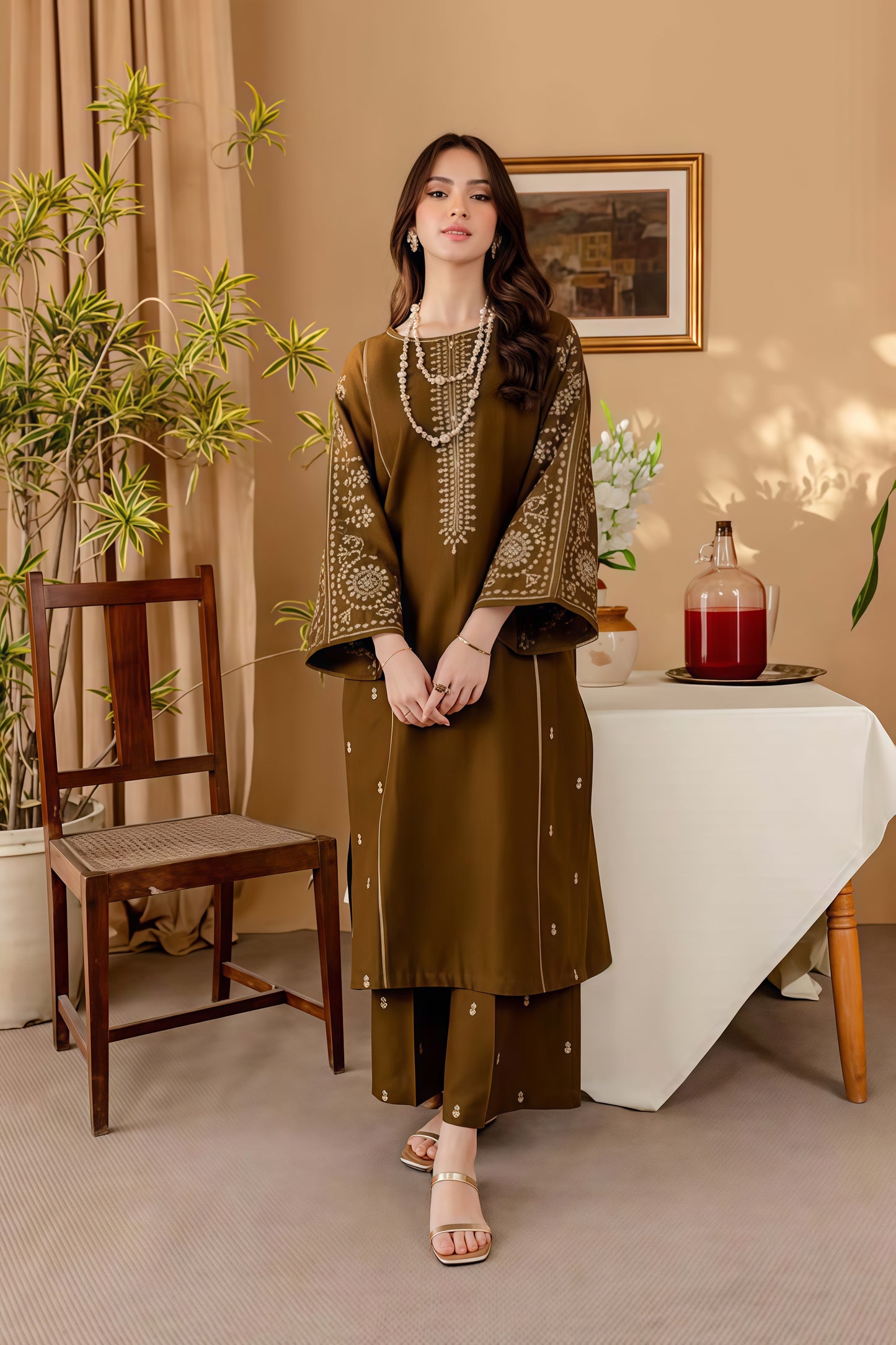 Fully Embroidered DHANAK 2Pc