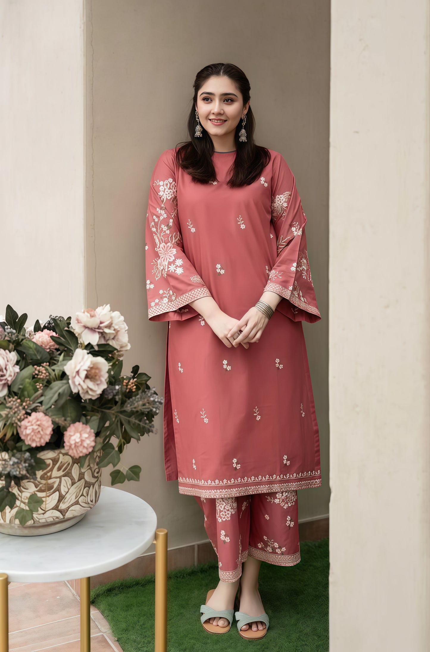Fully Embroidered DHANAK 2Pc