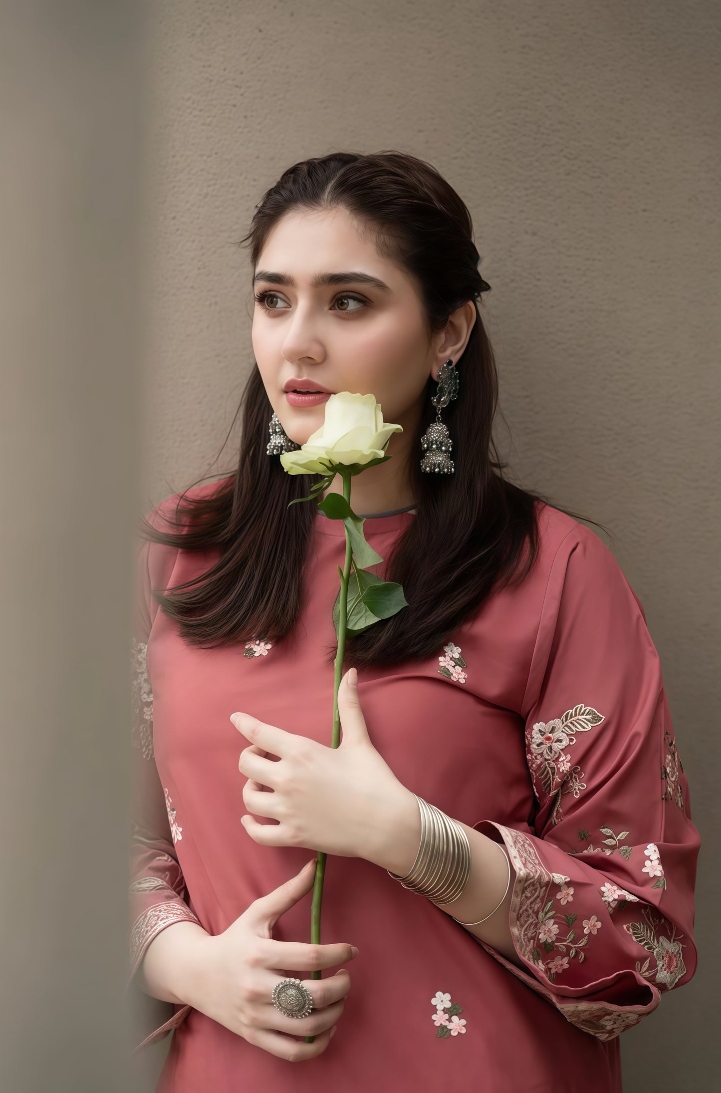 Fully Embroidered DHANAK 2Pc