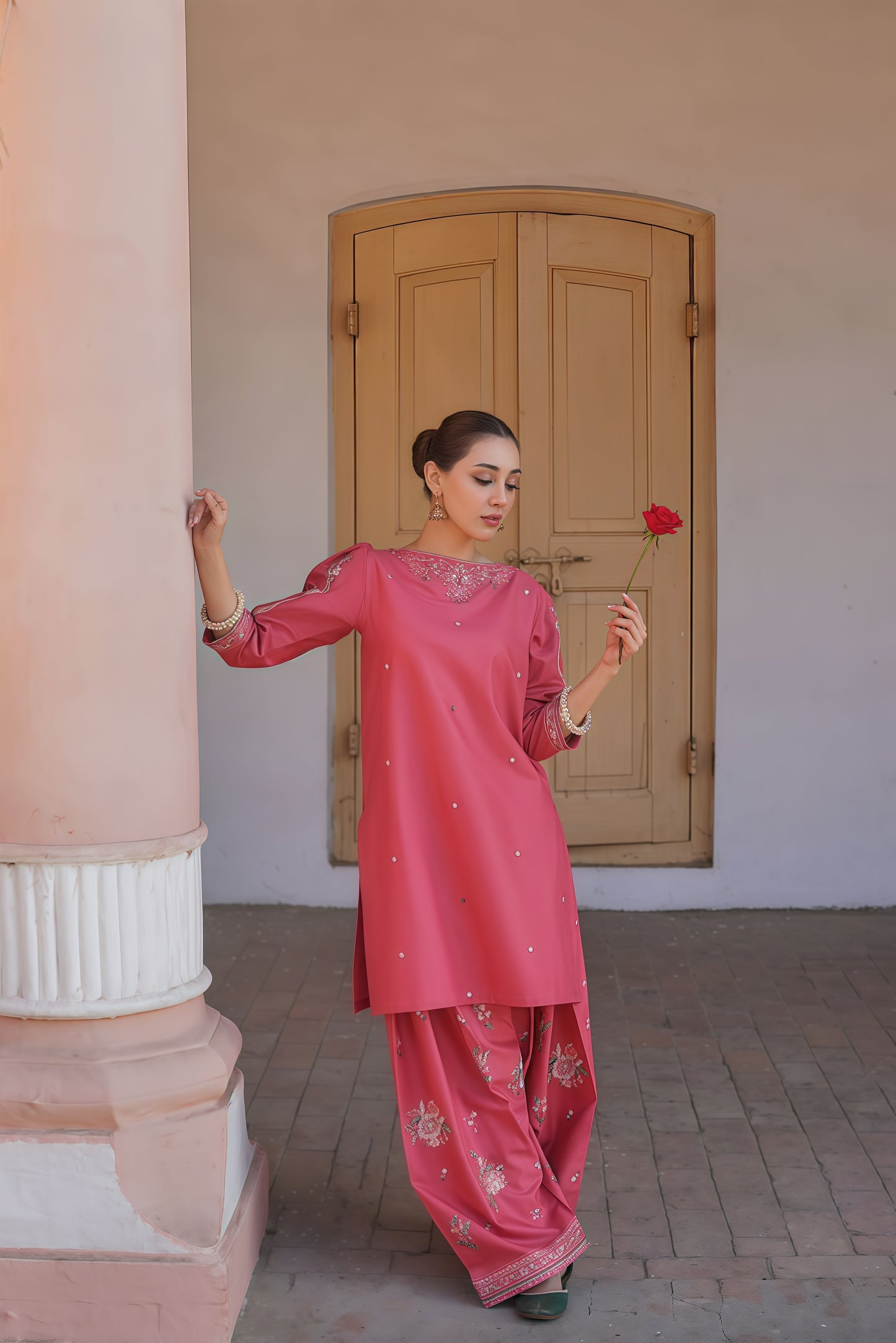 Fully Embroidered DHANAK 2Pc