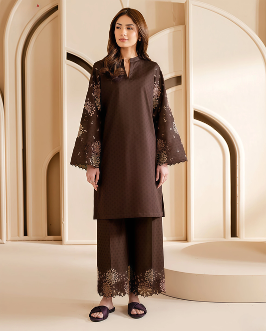MIX Winter Collection | DHANAK EMB 2PC Full Embroidered Shirt & Trouser