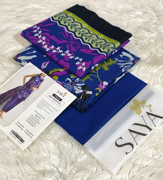 Sapphire Bloom – Printed 3-Piece Suit