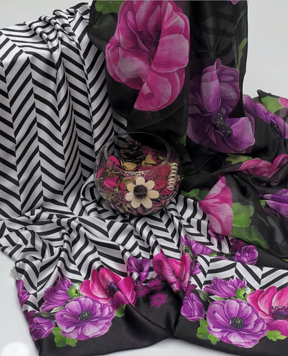 Chevron Stripe 3-Piece Printed Suit