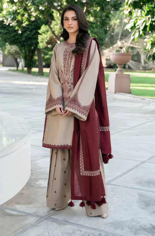 Baroque Most Demanding Edition - 3PCS Unstitched Dhank Suit
