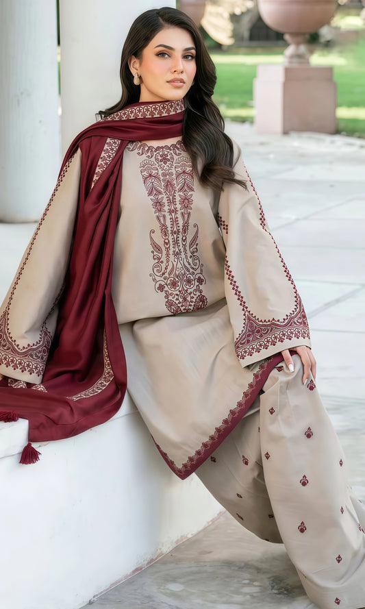 Baroque Most Demanding Edition - 3PCS Unstitched Dhank Suit