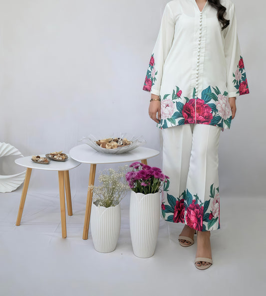 New Arrival - Tie & Dye Digital Printed 3PC Shamooz Silk