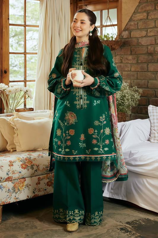 Elegant Coco 796 – Premium Embroidered 3PC Winter Set with Twill Shawl