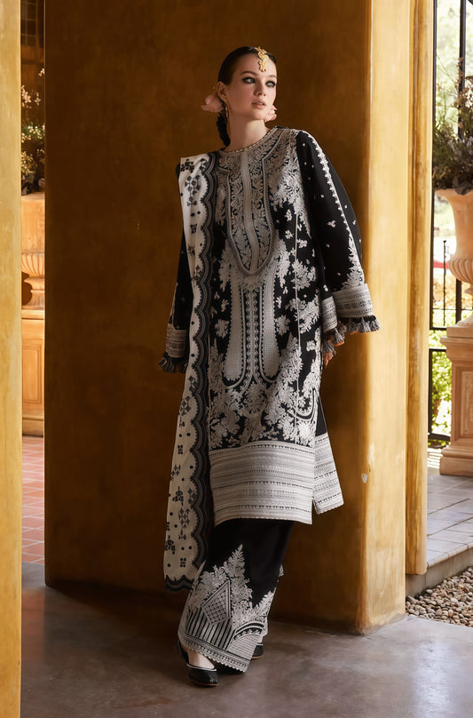 Hussain Rehar 5239 – Premium Dhanak Embroidered 3PC Winter Set with Shawl