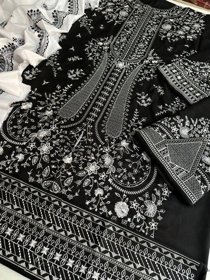 Hussain Rehar 5239 – Premium Dhanak Embroidered 3PC Winter Set with Shawl