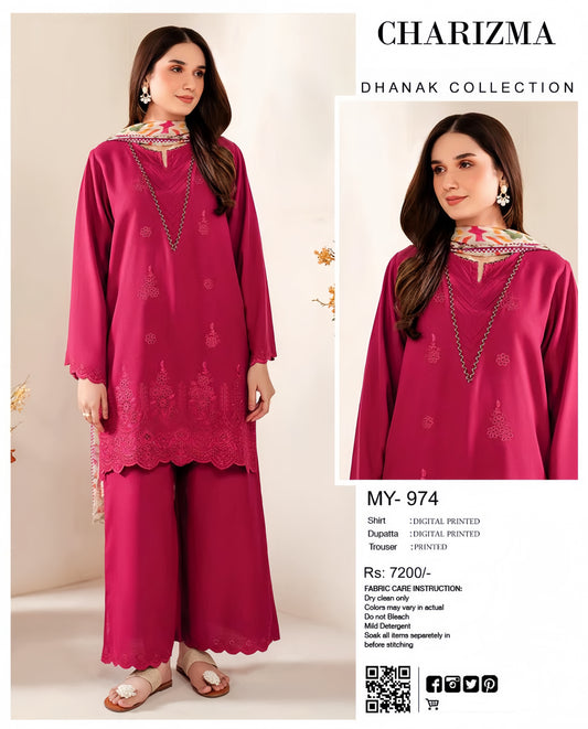MOST DEMANDING EDITION 03PCS UNSTITCHED SUIT