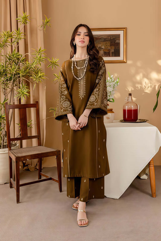 Fully Embroidered DHANAK 2Pc