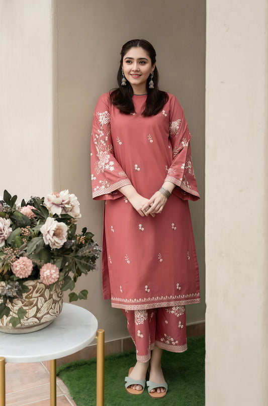 Fully Embroidered DHANAK 2Pc