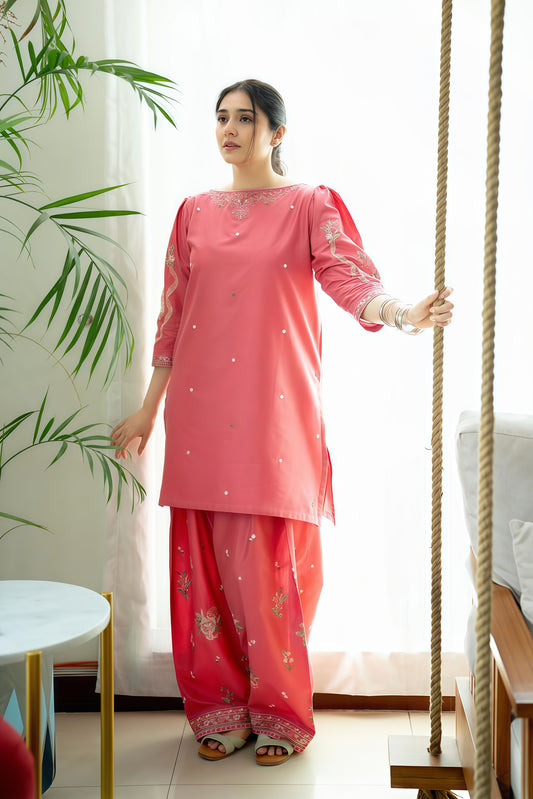 Fully Embroidered DHANAK 2Pc