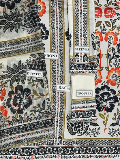 3pc  Shamooz Silk Fabric