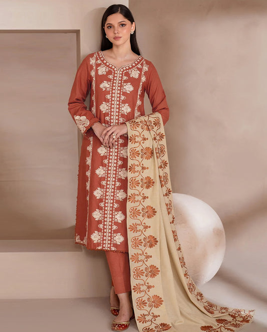 Aafreen Heritage Look – Dhanak 3PC Suit